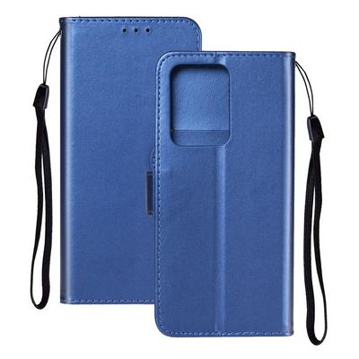 Solid Color Type Scratch Resistant PU Leather Phone Protective Cover with Card Slots and Lanyard for Samsung Galaxy S20 Ultra