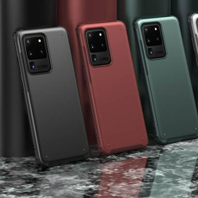 2 in 1 Detachable Solid Color Frosted Anti-Fingerprint Hard PC Back + Soft TPU Frame Back Cover Case for Samsung Galaxy S20 Ultra