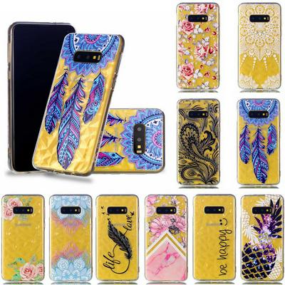 3D Diamond Colored Painting Anti-Scratch Soft TPU Back Cover Case for Samsung Galaxy S10e