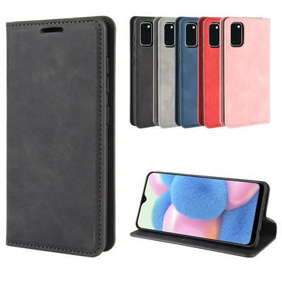 Solid Color Magnetic Attraction Side Flip Anti-Drop PU Leather + Soft TPU with Card Slots and Stand Wallet Case for Samsung Galaxy A41 EU Version
