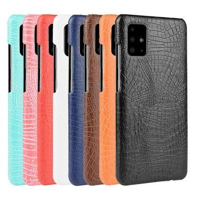 Crocodile Pattern Good Heat Dissipation Leather Coated Hard PC Back Cover Case for Samsung Galaxy A71