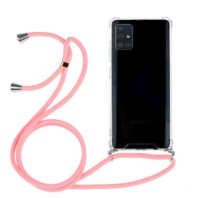 Shock And Drop Resistant Acrylic + TPU with Detachable Cross Body Chain Strap Back Cover Case for Samsung Galaxy A51