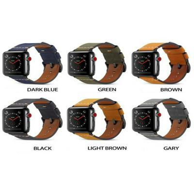 Crazy Horse Frosted Genuine Leather Sport Band Apple Watch Replacement Watchband For iWatch 