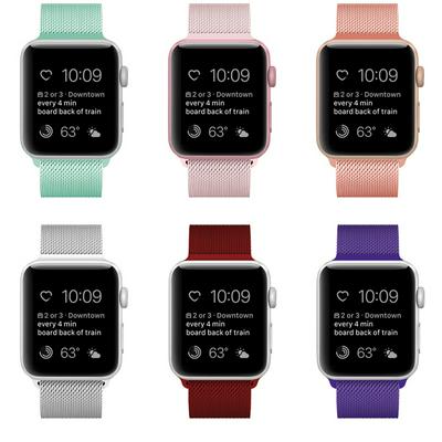 Milanese Bright Colorful Stainless Steel Sport Band Apple Watch Replacement Watchband For iWatch 