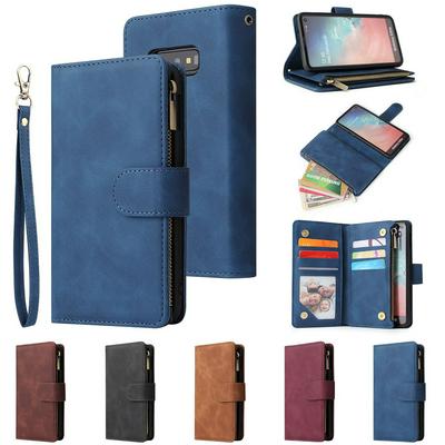 Wallet Phone Case for Samsung Galaxy S10e, Doka Slots Leather Phone Cover With Magnetic Buckle