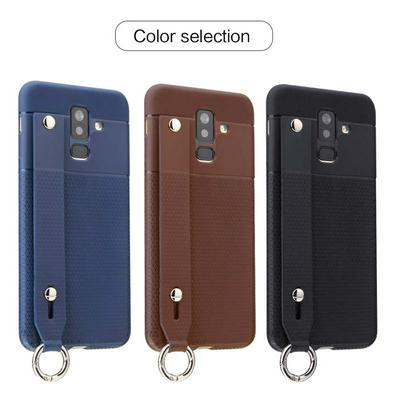Creative with Hand Strap and Stand Anti-Scratch Soft TPU Back Cover Case for Samsung Galaxy A6 Plus (2018)
