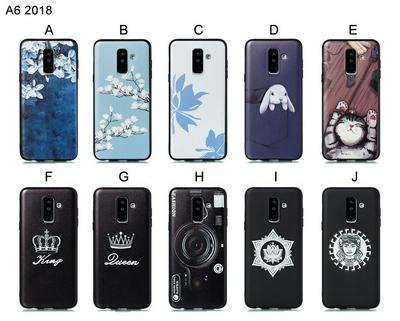 Cat Plum Snow Colored Pattern Anti-Scratch Soft TPU Back Cover Protective Case for Samsung Galaxy A6 (2018) 