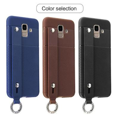 Creative with Hand Strap and Stand Anti-Scratch Soft TPU Back Cover Case for Samsung Galaxy A6 (2018)