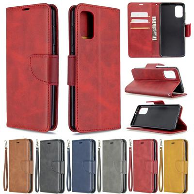 Solid Color Sheep Pattern Shock-Absorption Side Flip PU Leather + Soft TPU Card Slots with Magnetic Buckle and Stand Wallet Case for Samsung Galaxy A41