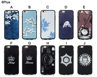 Cat Plum Snow Colored Pattern Anti-Scratch Soft TPU Back Cover Protective Case for iPhone 6 Plus / 6S Plus