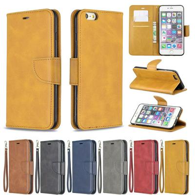 Sheep Skin Shockproof PU Leather + Soft TPU with Card Slots Stand Wallet Protective Case for iPhone 6 Plus / 6S Plus