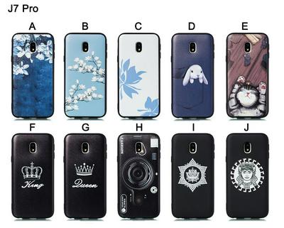 Cat Plum Snow Colored Pattern Anti-Scratch Soft TPU Back Cover Protective Case for Samsung Galaxy J7 Pro