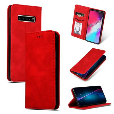 Sheep Skin Pattern PU Leather + Soft TPU Card Slots with Stand Support Wallet Protective Case for Samsung Galaxy S10 5G 