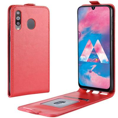 R64 Pattern Single Fold Edge Up and Down Vertical Flip PU Leather + Soft TPU with Card Slot and Magnetic Buckle Case for Samsung Galaxy M30 / A40s