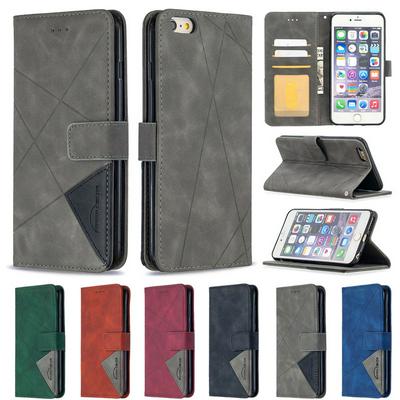 Hijab Rhombus Pattern BF05 Scratch Resistant PU Leather Phone Protective Case with Stand &Card Slots for iPhone 6 Plus / 6S Plus