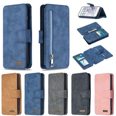 Frosted Zipper Wallet BF07 Type Detachable Scratch Resistant PU Leather Phone Case for iPhone 6 Plus / 6S Plus