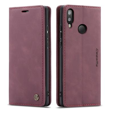 CaseMe 013 Series Card Holder Wallet with Stand Support and Magnetic Flip PU Leather + TPU Cover Case for Samsung Galaxy M20