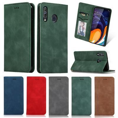 Shockproof Retro Business PU Leather + Soft TPU Card Slot with Picture Frame and Stand Cover Case for Samsung Galaxy M40