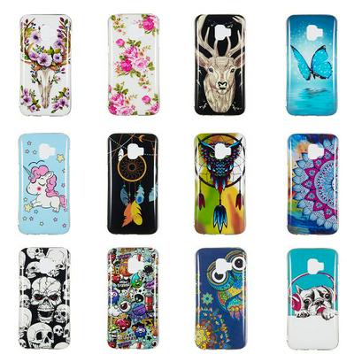 Wreath Owl Skull Colored Painting Fluorescence Noctilucent TPU Luminous Back Cover Case for Samsung Galaxy J2 Core 2018
