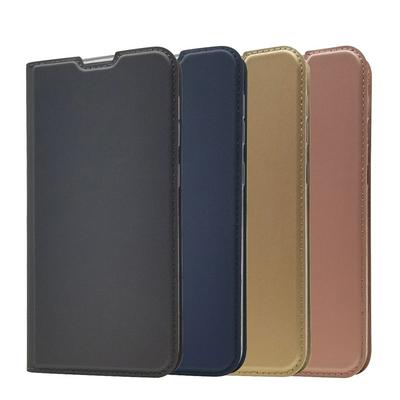 Voltage Pressure Magnetic Attraction Solid Color Side Flip PU Leather + TPU with Card Slot and Stand Protective Cover Case for Samsung Galaxy M10