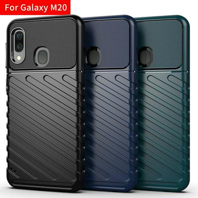 Anti-Fingerprints Shockproof Soft TPU + Hard Back Cover Case for Samsung Galaxy M20