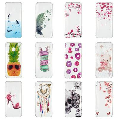 Colored Painting Bear Penguin Feather Skull High Transparent Soft TPU Back Cover Case for Samsung Galaxy M30 / Galaxy A40s