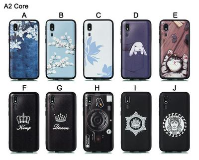 Cat Plum Snow Colored Pattern Anti-Scratch Soft TPU Back Cover Protective Case for Samsung Galaxy A2 Core