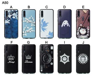 Cat Plum Snow Colored Pattern Anti-Scratch Soft TPU Back Cover Protective Case for Samsung Galaxy A50 