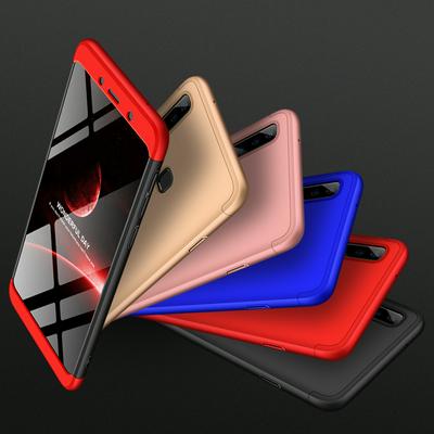 Three-Stage Style Shield Full Coverage Detachable Tempered Glass + Frosted Shockproof Hard PC Back Cover Case for Samsung Galaxy A9 (2018)