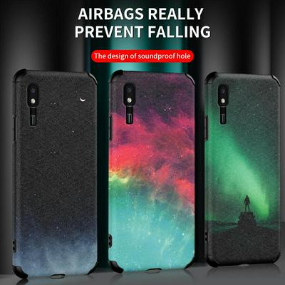 3D Color Spray Pattern Frosted 2 in 1 Four Corners Airbags Anti-Fall Sound-Proof Dust-Poof PC + Soft TPU Back Cover Case for Samsung Galaxy A2 Core