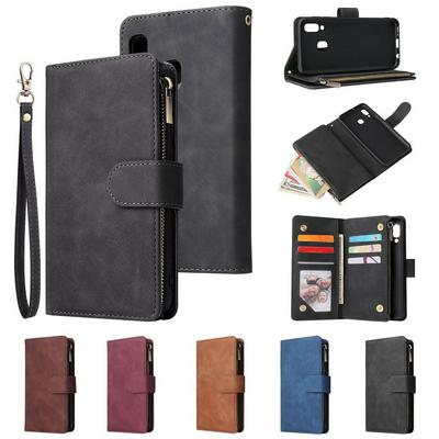 Wallet Phone Case for Samsung Galaxy A20e, Doka Slots Leather Phone Cover With Magnetic Buckle