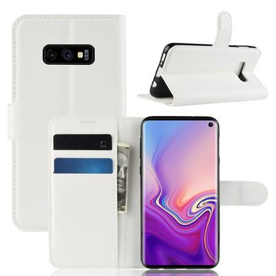 Lichee Pattern Side Flip Wallet Style PU Leather + Soft TPU Card Holder with Stand and Magnetic Buckle Case for Samsung Galaxy S10 Lite