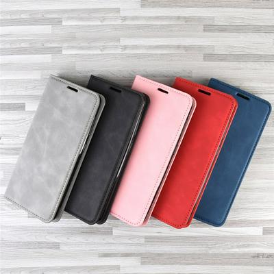 Solid Color Retro Magnetic Attraction Side Flip Shockproof PU Leather + Soft TPU with Card Slot and Stand Wallet Phone Case for Samsung Galaxy S20 FE