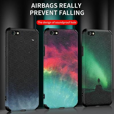 3D Color Spray Pattern Frosted 2 in 1 Four Corners Airbags Anti-Fall Sound-Proof Dust-Poof PC + Soft TPU Back Cover Case for iPhone 6 Plus / 6S Plus