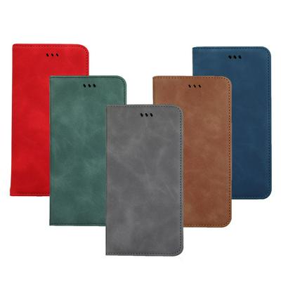 Wallet Case for Samsung Galaxy M10, Retro Business Leather Case with Magnetic Closure and Hidden Kickstand