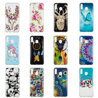 Luminous Shockproof Anti-Scratch IMD Craft Soft TPU Back Cover Case for Samsung Galaxy M20
