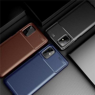 Beetle Carbon Fiber Anti-Scratch Shockproof Soft TPU Back Cover Case for Samsung Galaxy M51