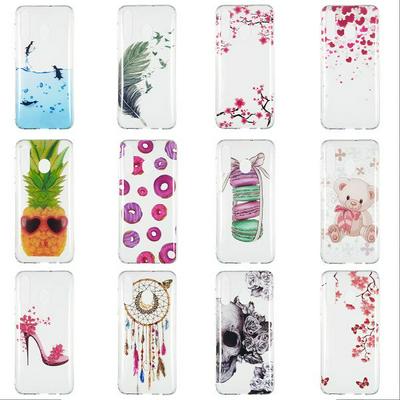 Colored Painting Bear Penguin Feather Skull High Transparent Soft TPU Back Cover Case for Samsung Galaxy A50