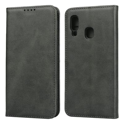 Cow Skin Pattern PU Leather + Soft TPU Card Slots with Stand Support Wallet Protective Case for Samsung Galaxy A20e
