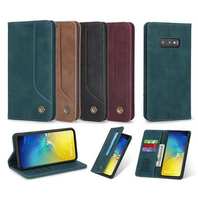 Retro Classic Strong Magnetic Type Shockproof PU Leather Wallet Phone Case for Samsung Galaxy S10e
