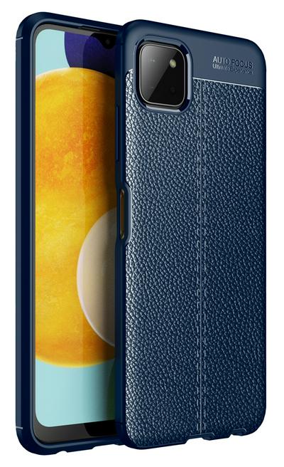 For Samsung Galaxy A22 5G Lychee Pattern Shock Absorption Anti-drop Business Soft TPU Back Cover Case