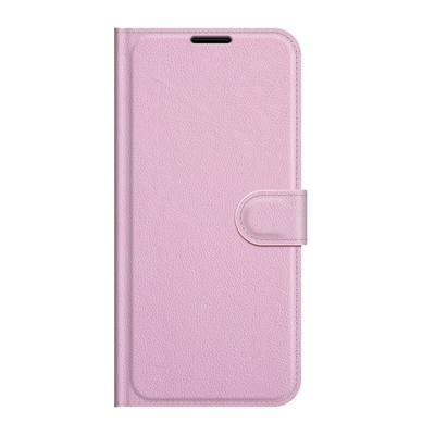 For iPhone 13 Pro Lychee Pattern Folio Flip Leather Case with Stand and Card Slots Function