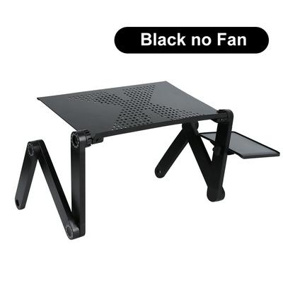 Adjustable Laptop Desk Stand Portable Aluminum Ergonomic Folding Table for TV Bed Sofa PC Notebook with Mouse Tray 