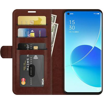 For Oppo Reno6 Pro 5G R64 Pattern Single Folded Edge Folio Flip Leather Wallet Phone Case