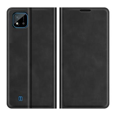 For Oppo Realme C11 (2021) Skin Feel Magnetic Attraction Flip Leather Wallet Case with Card Slot