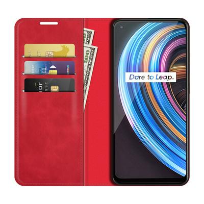 For Realme X7 Pro Ultra/Realme X7 Pro Extreme Edition Skin Feel Magnetic Attraction Flip Leather Wallet Case with Card Slot