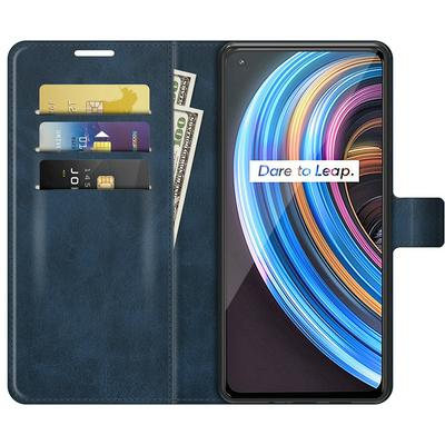 For Realme X7 Pro Ultra/Realme X7 Pro Extreme Edition Square Buckle Folio Flip Leather Case with Stand and Card Slots Function