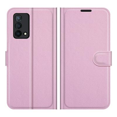 For Oppo K9 Solid Color Folio Flip Leather Case with Stand and Card Slots Function