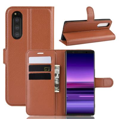 Sony Xperia 5 PU Leather Phone Case Flip Wallet Cover Phone Holder Open Left and Right with Phone Holder Wallet for Sony Xperia 5 Phone Case with Card Holder