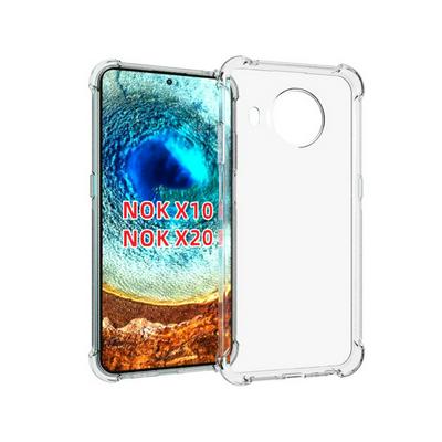 Anti-Fingerprint Non-Slip Waterproof Four Corners Shockproof Transparent Soft TPU Back Cover Protective Case for Nokia X10/X20